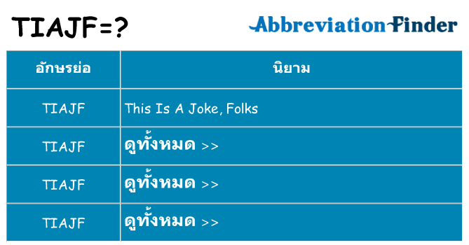 อะไรไม่ tiajf ถึง