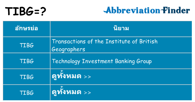 อะไรไม่ tibg ถึง