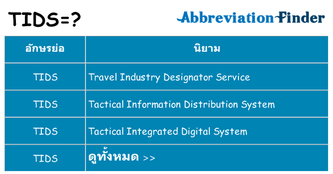 อะไรไม่ tids ถึง
