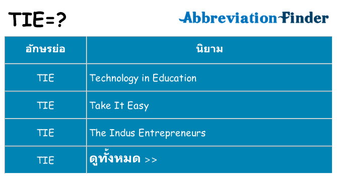 อะไรไม่ tie ถึง