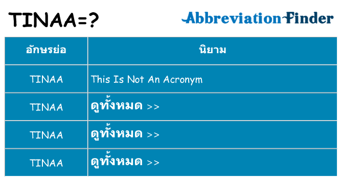 อะไรไม่ tinaa ถึง