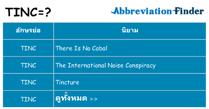 อะไรไม่ tinc ถึง