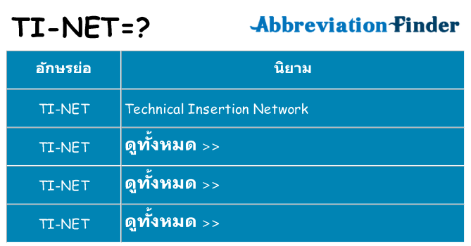 อะไรไม่ ti-net ถึง