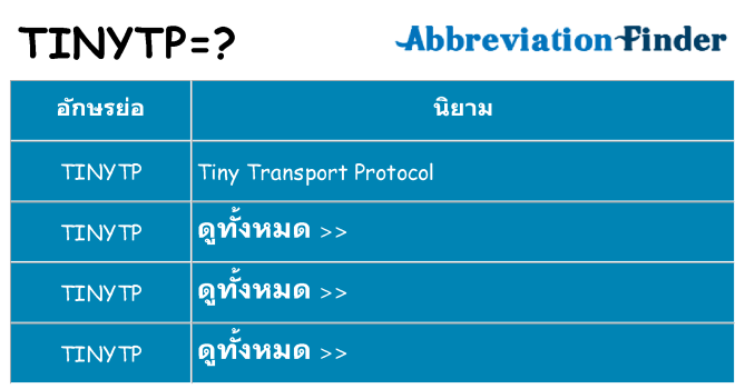 อะไรไม่ tinytp ถึง