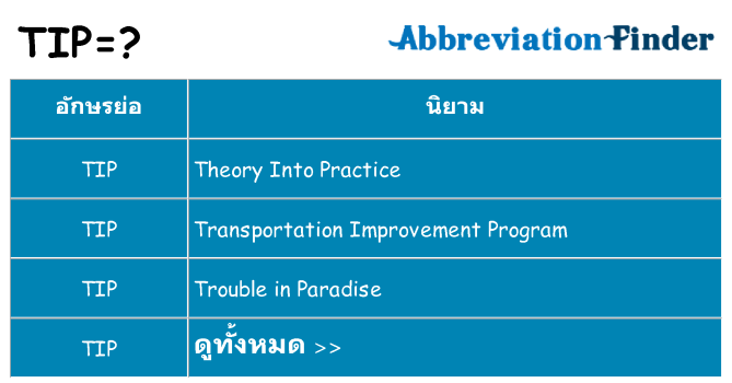 อะไรไม่ tip ถึง