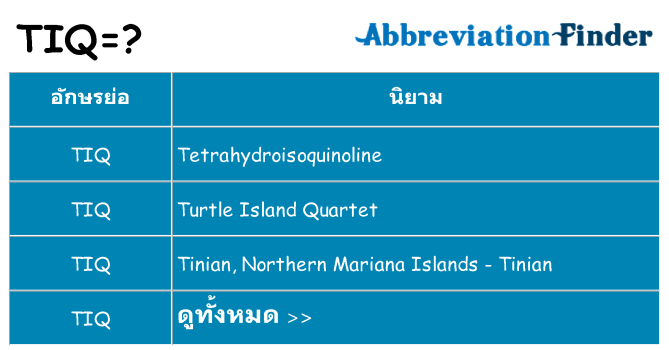 อะไรไม่ tiq ถึง