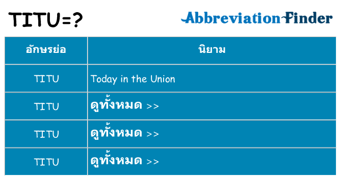 อะไรไม่ titu ถึง