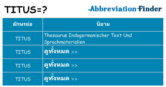 อะไรไม่ titus ถึง