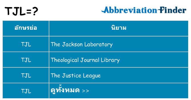 อะไรไม่ tjl ถึง