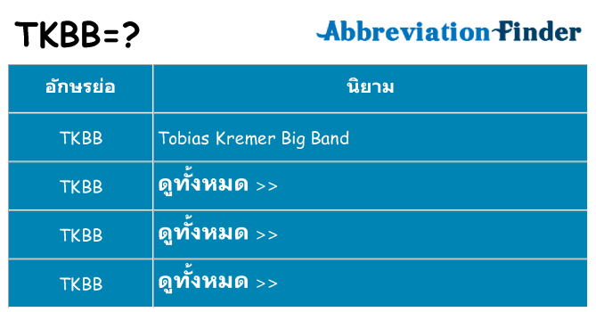 อะไรไม่ tkbb ถึง