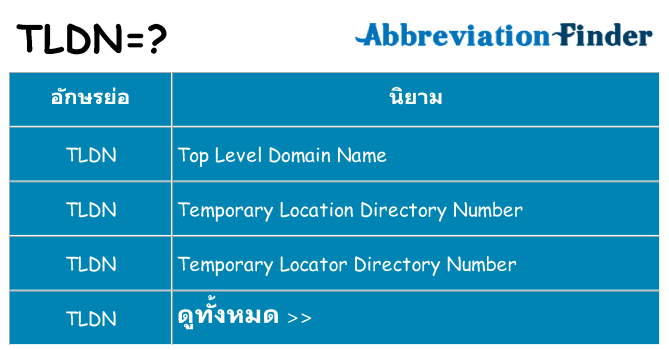 อะไรไม่ tldn ถึง