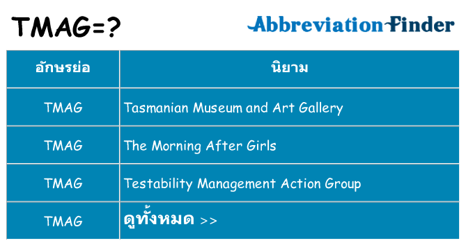 อะไรไม่ tmag ถึง