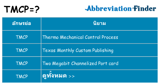 อะไรไม่ tmcp ถึง