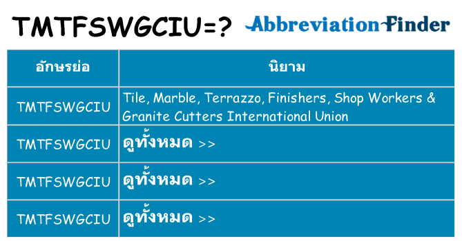 อะไรไม่ tmtfswgciu ถึง