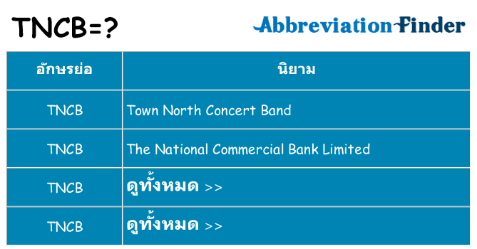 อะไรไม่ tncb ถึง
