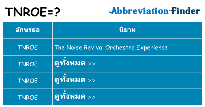 อะไรไม่ tnroe ถึง