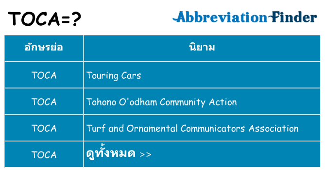 อะไรไม่ toca ถึง