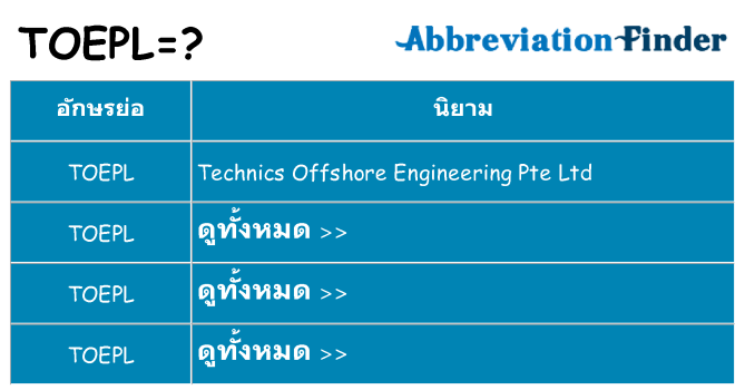 อะไรไม่ toepl ถึง