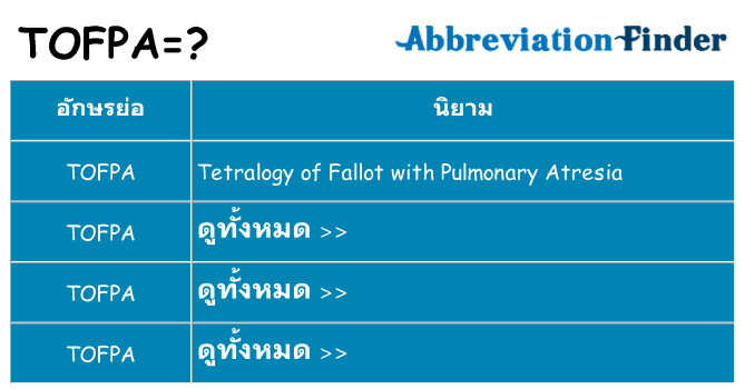 อะไรไม่ tofpa ถึง