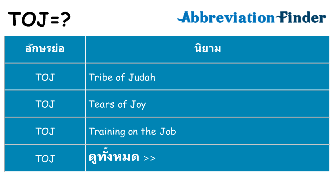 อะไรไม่ toj ถึง