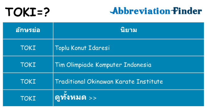 อะไรไม่ toki ถึง