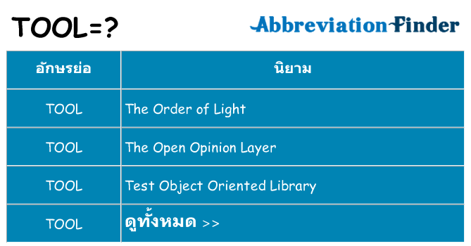 อะไรไม่ tool ถึง