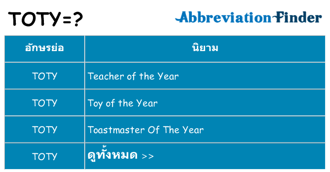 อะไรไม่ toty ถึง