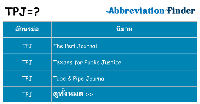 อะไรไม่ tpj ถึง