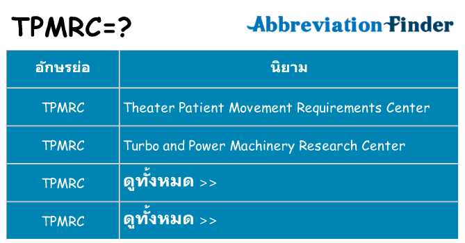 อะไรไม่ tpmrc ถึง