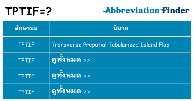 อะไรไม่ tptif ถึง
