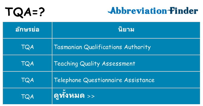 อะไรไม่ tqa ถึง