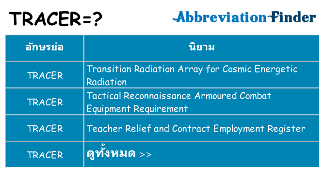 อะไรไม่ tracer ถึง