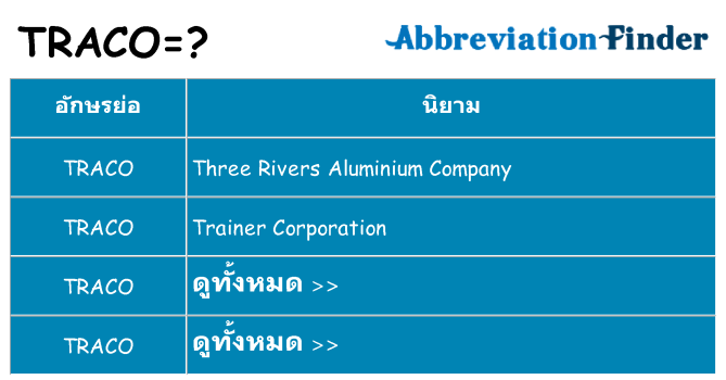อะไรไม่ traco ถึง