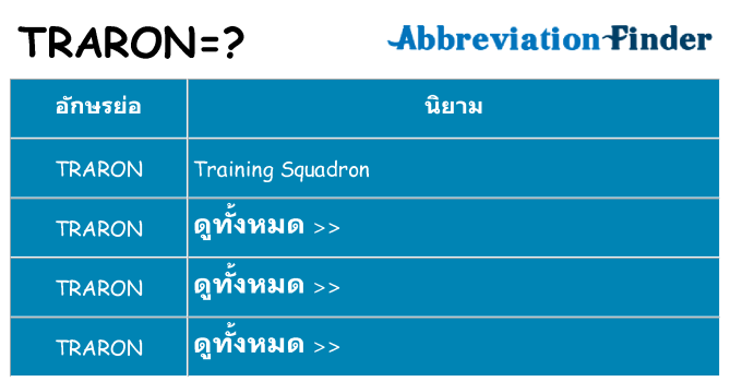 อะไรไม่ traron ถึง