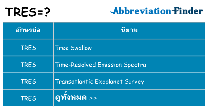 อะไรไม่ tres ถึง