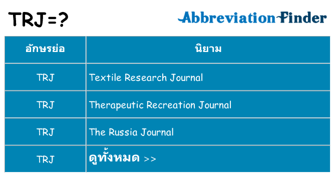 อะไรไม่ trj ถึง