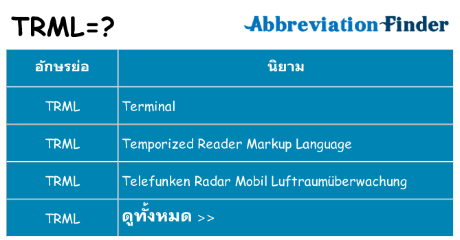 อะไรไม่ trml ถึง