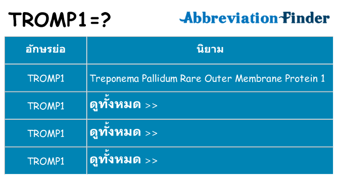 อะไรไม่ tromp1 ถึง