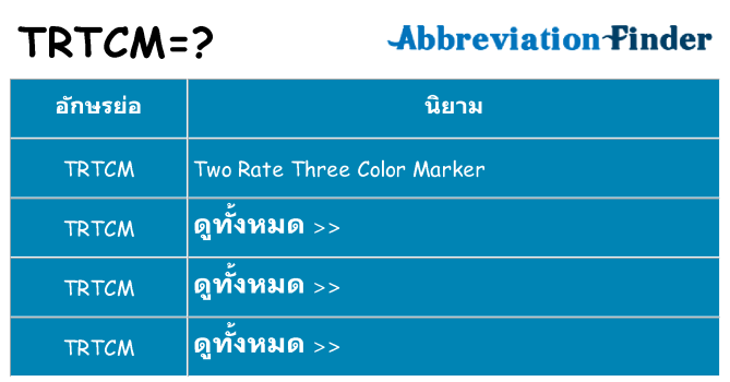 อะไรไม่ trtcm ถึง