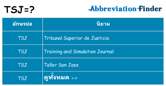 อะไรไม่ tsj ถึง
