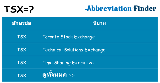 อะไรไม่ tsx ถึง