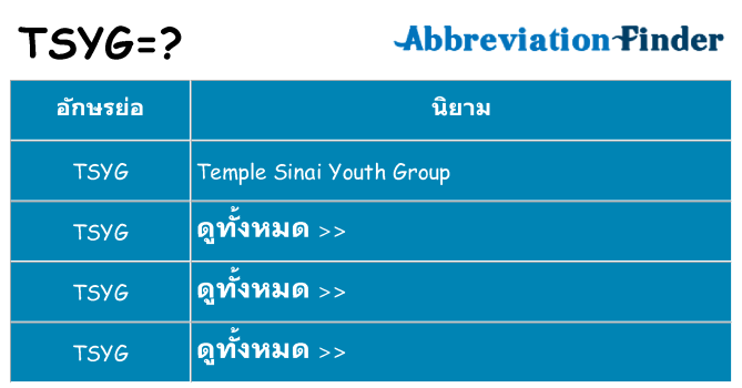 อะไรไม่ tsyg ถึง
