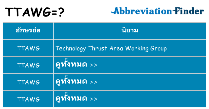 อะไรไม่ ttawg ถึง