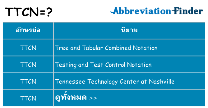 อะไรไม่ ttcn ถึง
