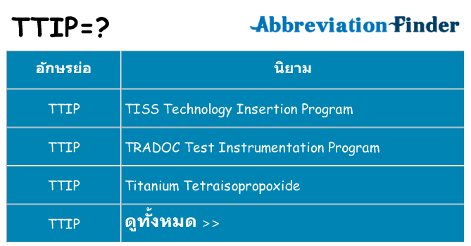 อะไรไม่ ttip ถึง