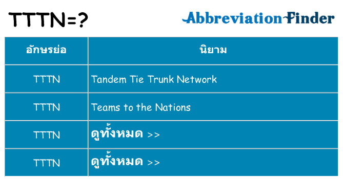 อะไรไม่ tttn ถึง