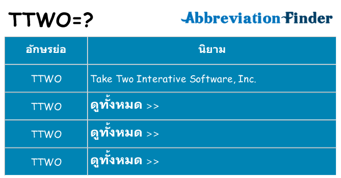 อะไรไม่ ttwo ถึง
