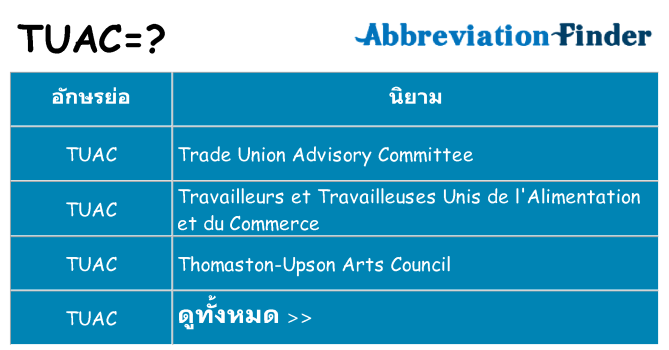 อะไรไม่ tuac ถึง