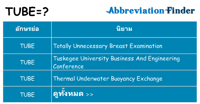 อะไรไม่ tube ถึง