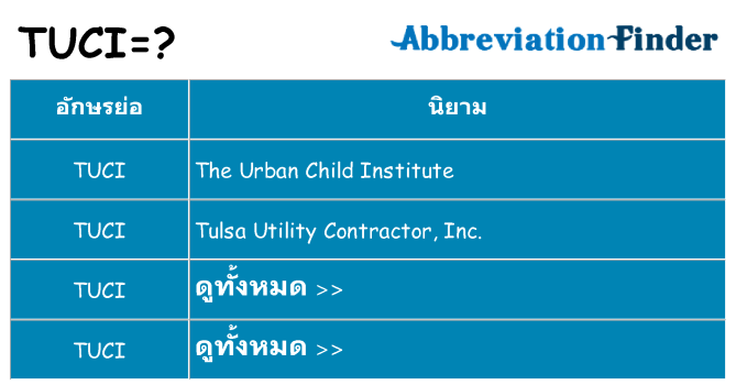 อะไรไม่ tuci ถึง